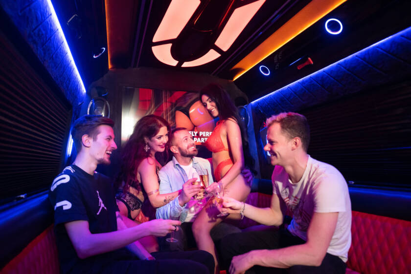 Guests enjoying a cabaret night in Prague
