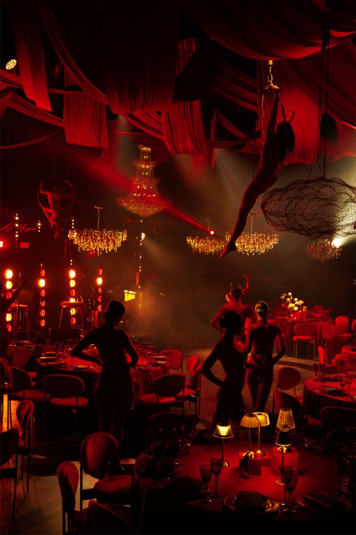 VIP table and stage performance inside Darling club